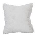 Blazing Needles Square Faux Fur Throw Pillows, 17", Upton Natural 2 Count