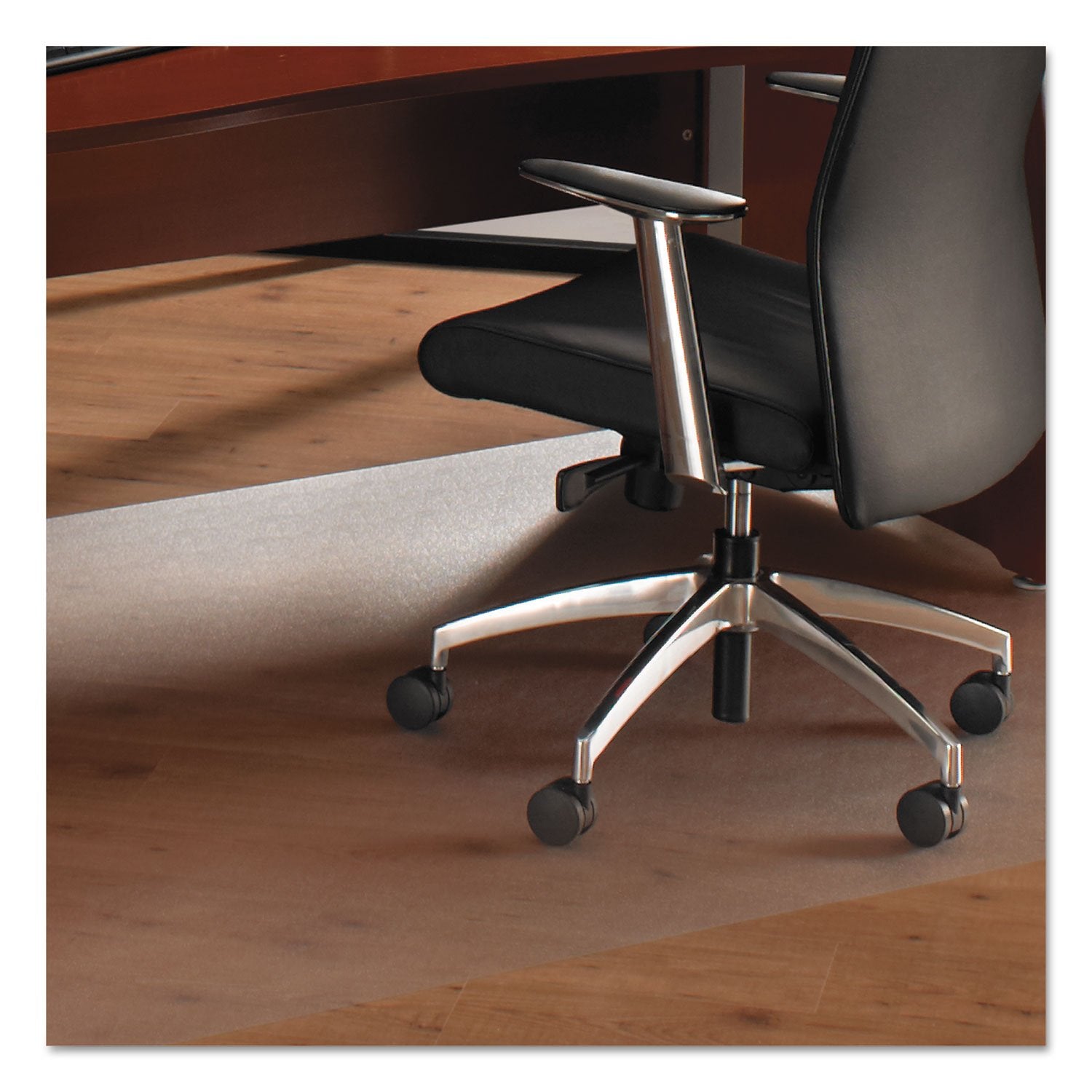 Floortex 1215015019Er Cleartex Ultimat Xxl Polycarbonate Chair Mat For Hard Floors, 60 X 60, Clear