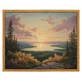 InSimSea Framed Canvas Wall Art, Vintage National Park Art for Living Room Hallway Shelf, 10x8in, Northern Lake Wild Landscape P