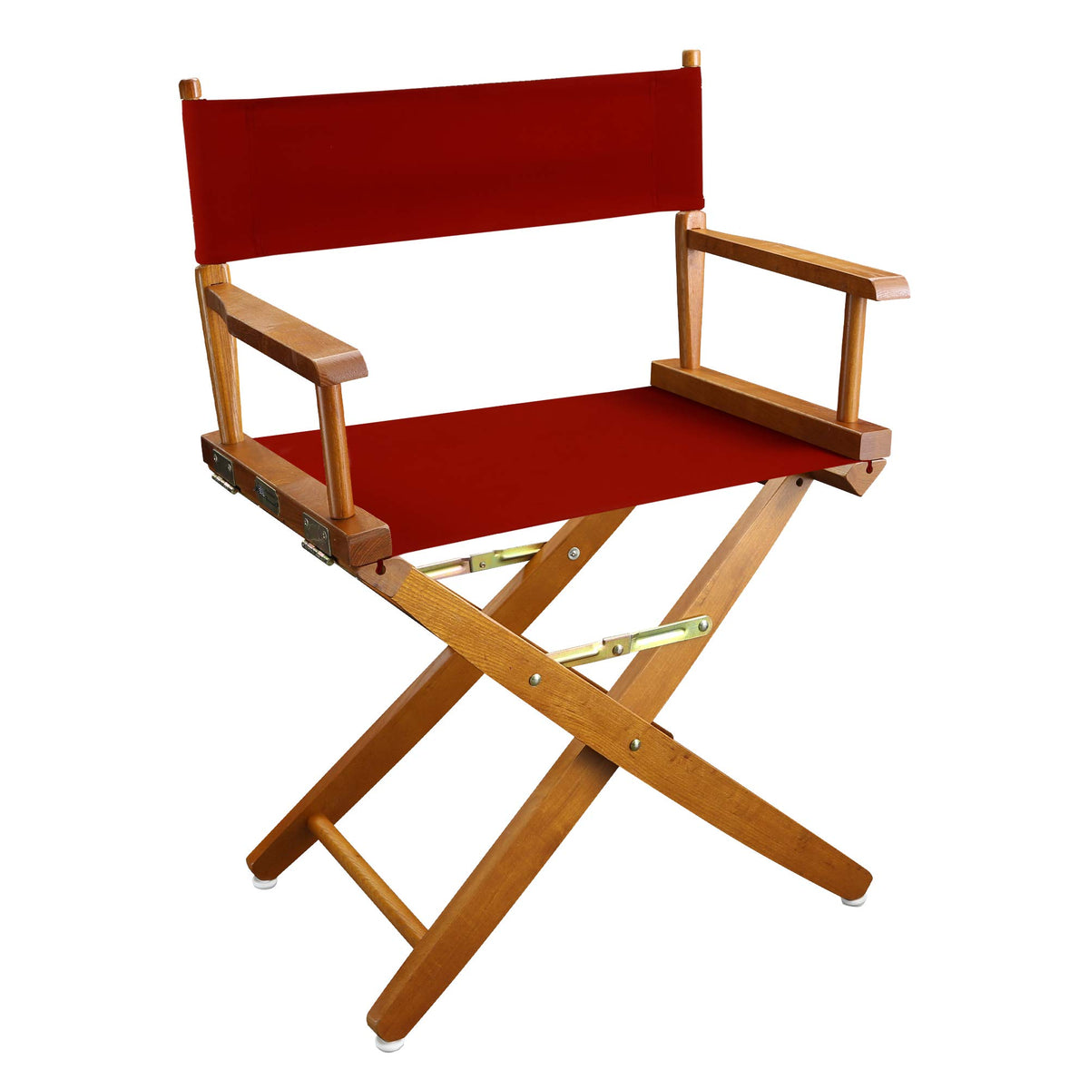 American Trails Extra-Wide Premium 18&quot; Director's Chair Mission Oak Frame with Red Canvas