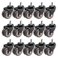 ASHGOOB 2 Inch Office Chair Wheels (Set of 15),Heavy Duty Grey Rubber Chair Casters Replacement, Desk Chair Wheels for Hardwood 