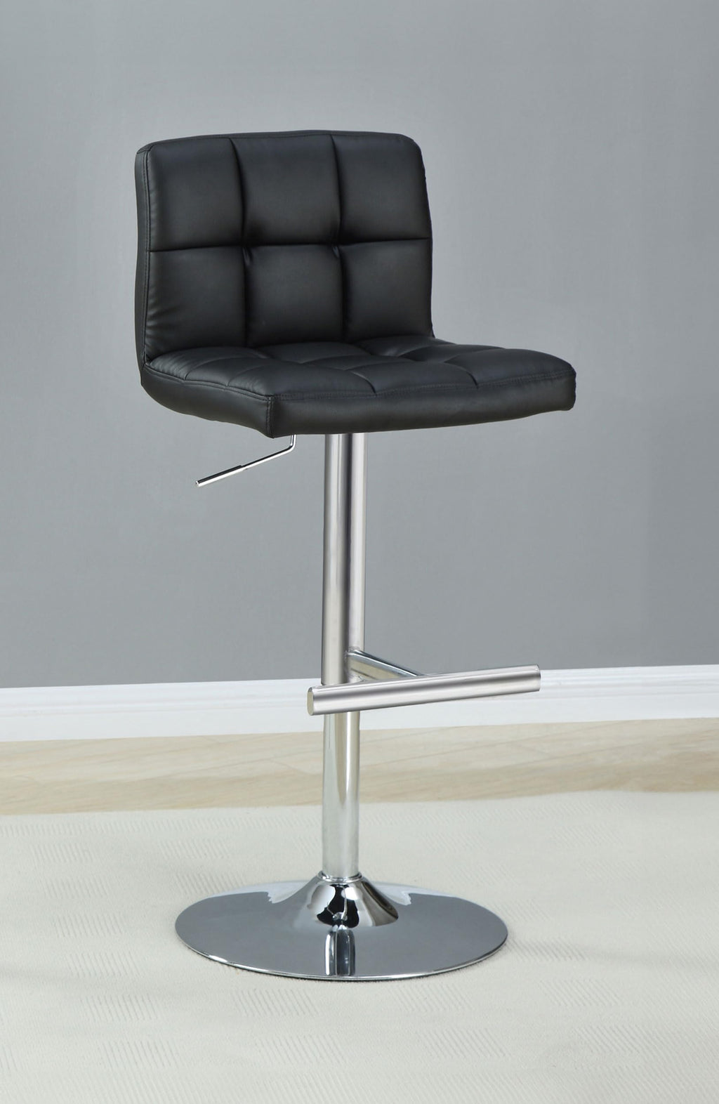 Coaster Adjustable Bar Stool 29" Black and Chrome 102554