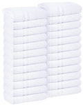 STF Linen Hand Towels (Pack of 24) White Economy Towels Salon Towels - 100% Cotton Spa Towels - 16 x 27 Inches Highly Absorbable