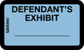 Tabbies Legal Exhibit Labels, Defendant'S Exhibit, 1.63 X 1, Blue, 9/Sheet, 28 Sheets/Pack, 252 Labels/Pack