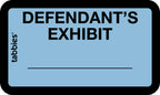 Tabbies Legal Exhibit Labels, Defendant'S Exhibit, 1.63 X 1, Blue, 9/Sheet, 28 Sheets/Pack, 252 Labels/Pack