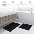 Alpiriral Black Bathroom Accessories Set, 22Pcs Bathroom Sets With Shower Curtain And Rugs, Bathroom Accessories Sets Complete W