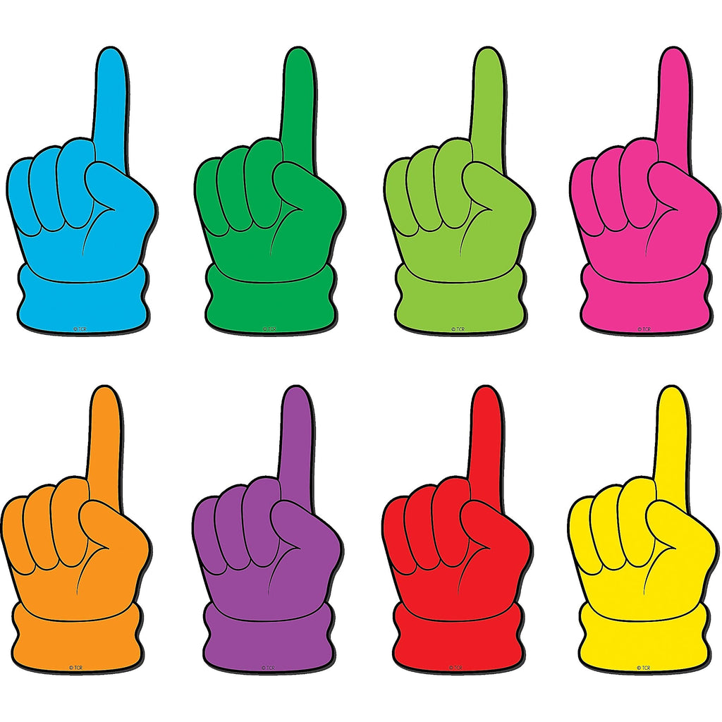 Teacher Created Resources Tcr77202-3 Pointing Hands Magnetic Accents, Assorted Colors, 16 Per Pack, 3 Packs