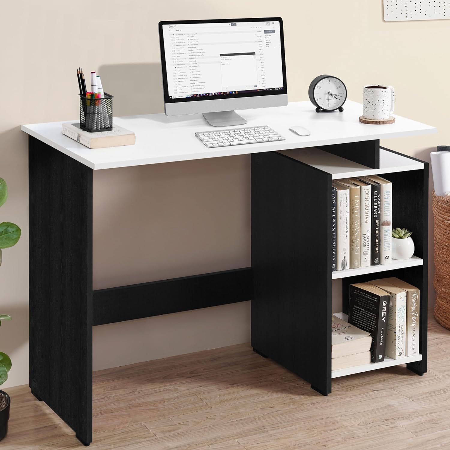 About Space Study Table With 2 Tier Bottom Storage  Office Desk  Wfh/Office Computer Table For Laptop, Home Pc Engineering Wo