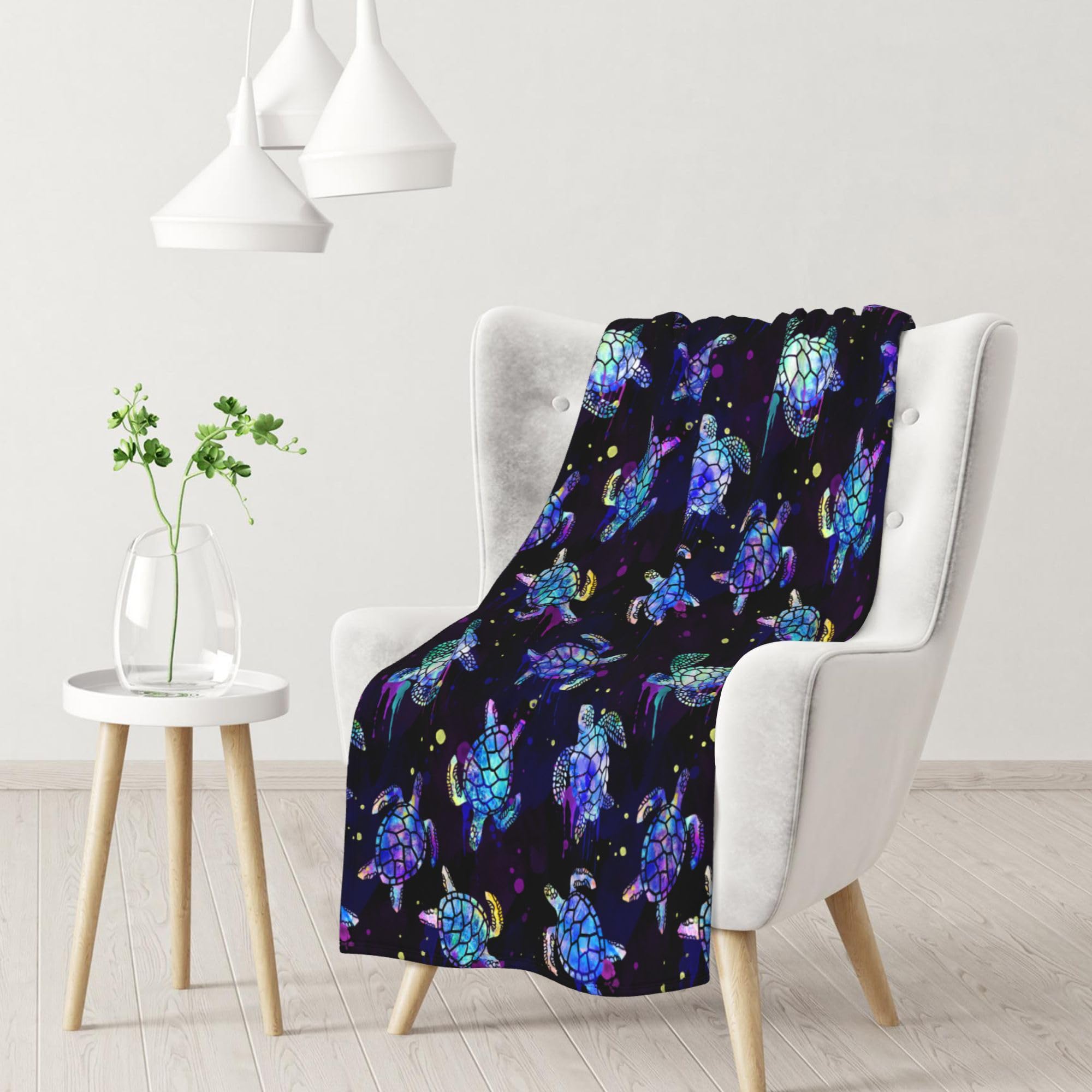 Sea Turtles Blanket Throw Blanket For Bed Soft Cozy Fluffy Couch Blankets Fleece Blanket Throw Gifts For Women Men Girls Boys 50