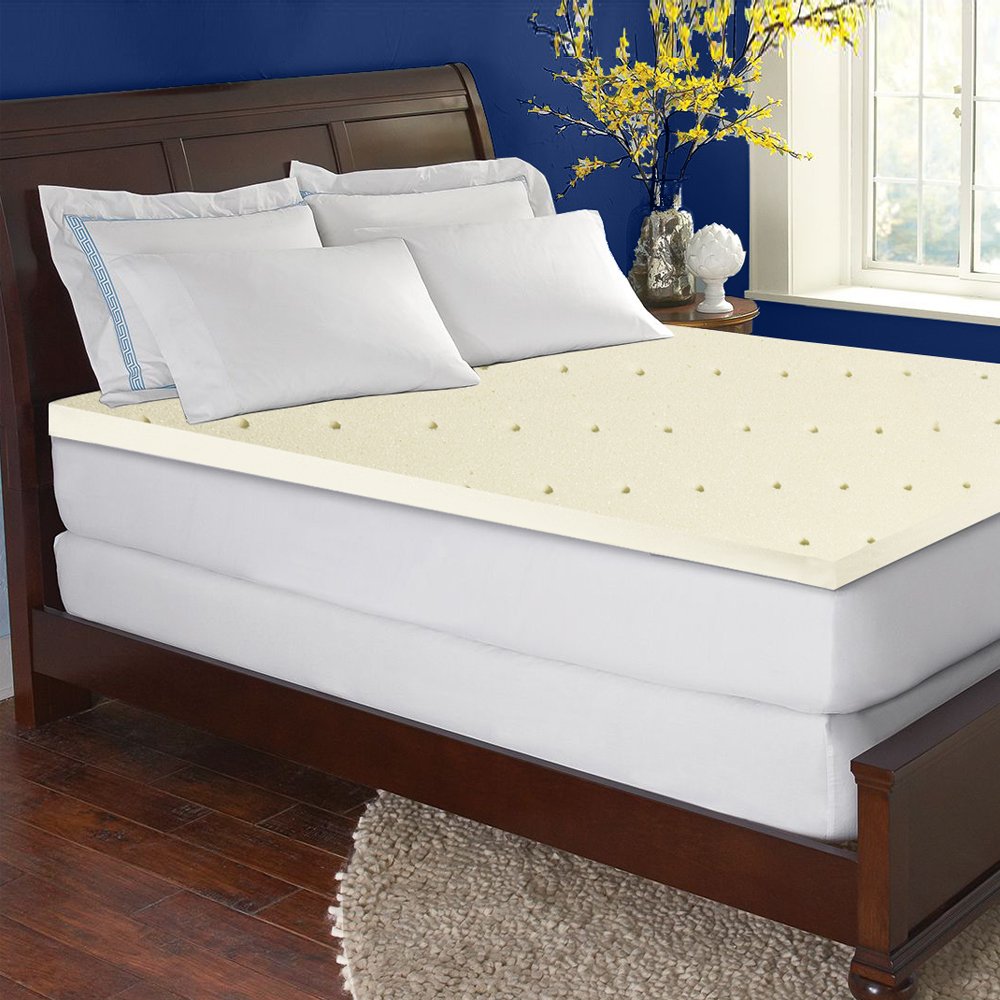 Spinal Solution 2-Inch High Density Foam Topper,Adds Comfort To Mattress, King Size, Blue