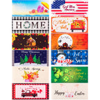 Timgle Interchangeable Doormat Set, 12 Seasonal Welcome Mats, Polyester, Red, 22 x 10 Inches
