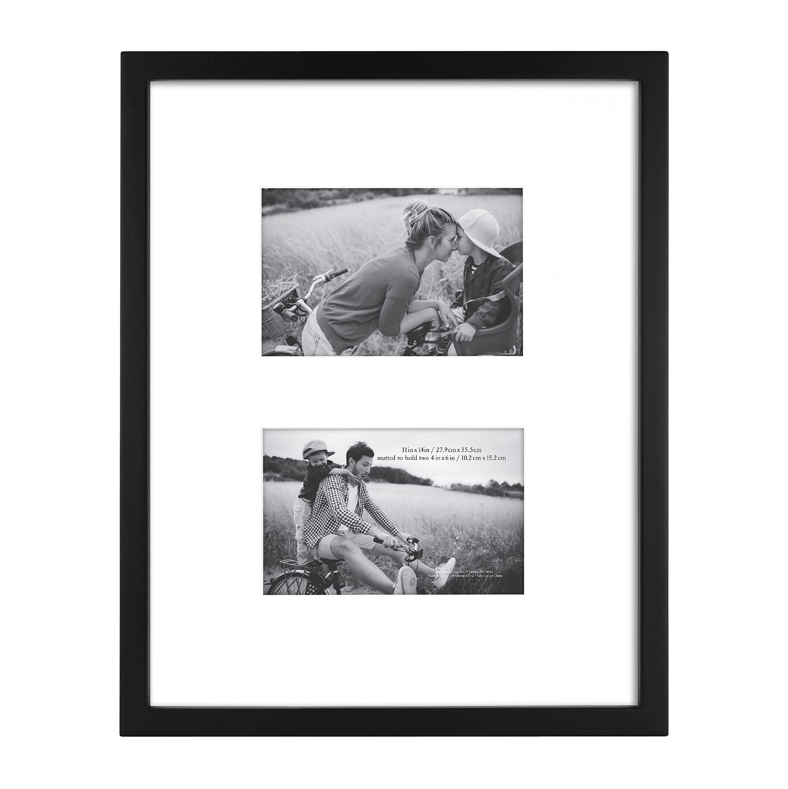 MCS East Village Frame, Black, 11 x 14 matted to 2 open 4 x 6 in, Single