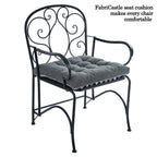 Fabricastle Outdoor Chair Cushions Patio Cushion Premium Comfortable Thick Fill Tufted 19' X 19' Floor Wicker Seat Pads, 2 Cou