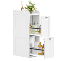 Keehusux Slim Bathroom Storage Cabinet with 2 Slide Out Drawers, White