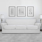 Easy-Going Couch Cover - 4 Pieces Oversized Stretch Sofa Slipcover, Washable, X-Large, Snow White, Protector for Pets & Kids