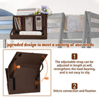 Retyion Bedside Storage Organizer With Power Strip Holder And Adjustable Straps Bed Hanging Bag For Home Bunk Bed Dorm Sofa (Bro