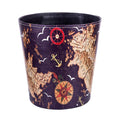 Scakbyer 10L/2.64 Gallon PU Leather Trash Can Decorative Waterproof Wastebasket Paper Basket Garbage Bin for Home Office Bathroo