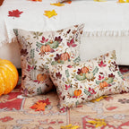 Dfxsz Fall Pillow Covers 18X18 Inch Set Of 2 Pumpkin Maple Leaf Flower Decorative Throw Pillow Covers Autumn Thanksgiving Farmho