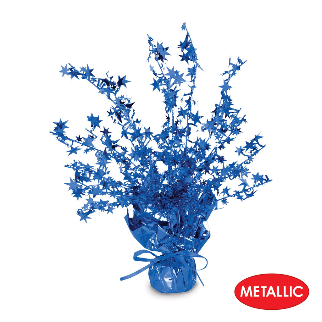 Beistle , 2 Piece Star Gleam 'N Burst Centerpieces, 15'' (Blue)