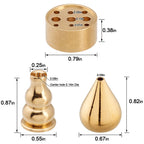 Oiiki Brass Incense Holder, Coil Incense Burner, Incense Stick Holder, Alloy Cone Ash Catcher For Indoor Outdoor Use (3 Styles)