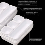 Set Of 32 Interlocking Desk Drawer Organizer Tray Dividers Plastic Shallow Narrow Drawers Organizers Separators Storage Bins Con