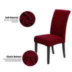 Joccun Chair Covers For Dining Room Set Of 4,Water Repellent Dining Chair Slipcovers Stretch Dining Room Chair Covers Seat Protector,Washable Parsons Chair Cover For Home,Banquet(Red Dahlia,4 Pack)
