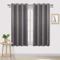 Dwcn Grey Room Darkening Blackout Curtains - Thermal Curtains Spring Window Curtain Drapes 52 X 63 Inch Length, Set Of 2 Bedroom