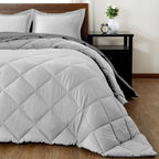 Downluxe Twin Comforter Set - Charcoal And Grey Twin Comforter, Soft Bedding Sets For All Seasons -2 Pieces - 1 Comforter (66'X