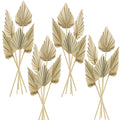 Chenkaiyang 20 Pcs Boho Dried Palm Spears Leaves Bulk, Small Natural Dried Real Palm Fans,Dried Palm Leaves with Stem Dried Leaf