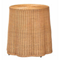 bali & pari Palm Bohemian Honey Scallop Rattan End Table