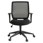 Lorell LLR84868 Executive Mid-Back Work Chair, Black