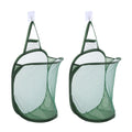 uxcell 2Pcs Hanging Laundry Hamper Foldable Mesh Laundry Basket with Hooks for Home Storage of Dirty Clothes, Camping Trip, Hote