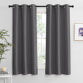 RYB HOME Grey Blackout Curtains 63 inches Length 2 Panels Set, Heavy Duty Solid Curtains Drapes Room Darkening Privcay Window Tr