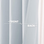 Nicetown Greyish White Tiers Room Darkening Valances - Energy Efficient Kitchen Grommet-Top Kitchen Curtain Panels For Short Windows (2-Pack, W42 X L18 Inches, Platinum-Greyish White)