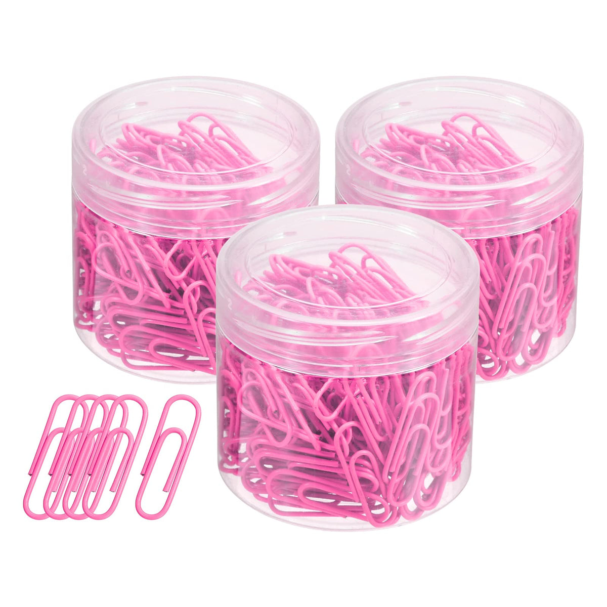 Yokive 600 Pcs Paper Clips, Office Clips Smooth Surface With Box | Keep Desk Neat, Great For Office, Art, Home, Daily Use (Pink,
