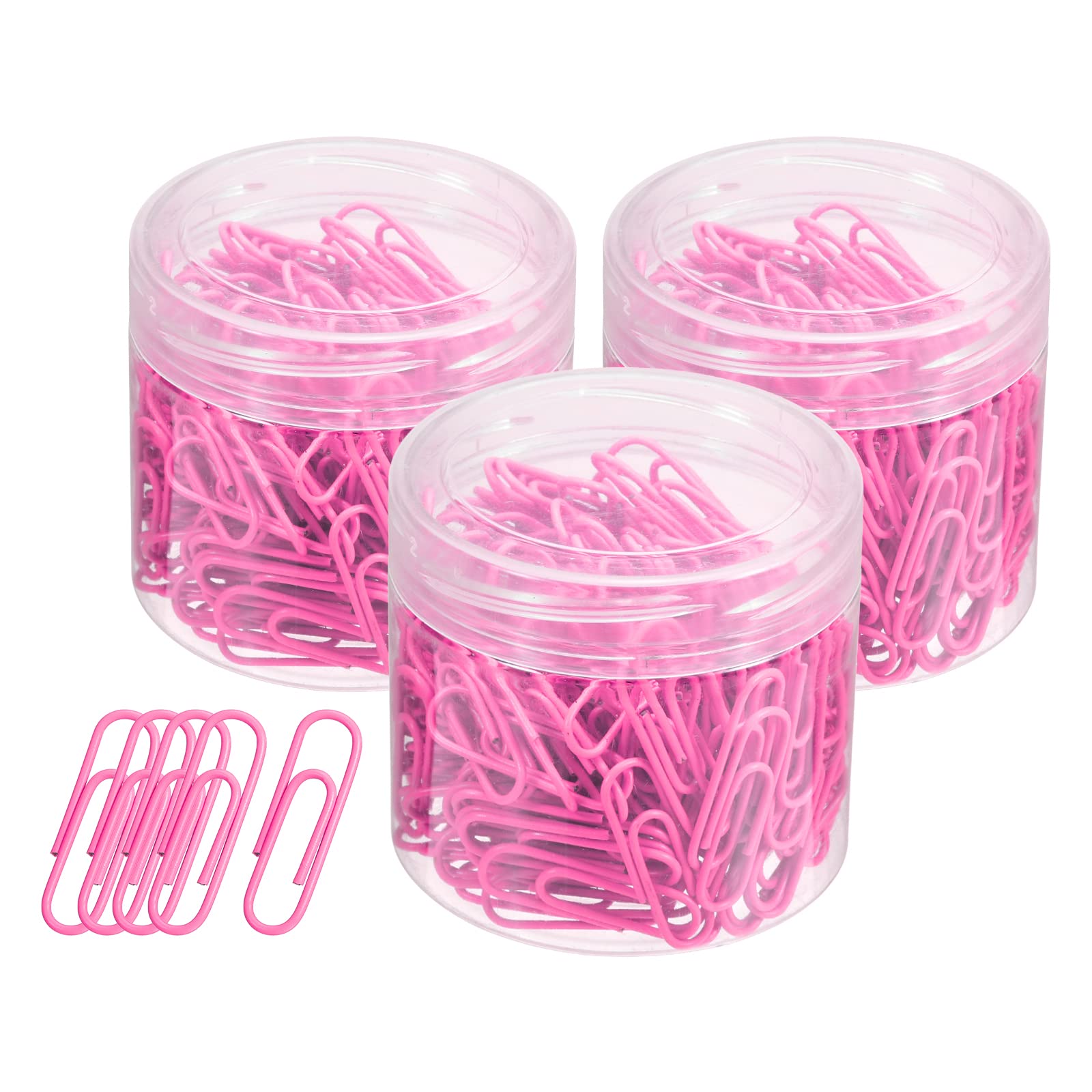 Yokive 600 Pcs Paper Clips, Office Clips Smooth Surface With Box | Keep Desk Neat, Great For Office, Art, Home, Daily Use (Pink,