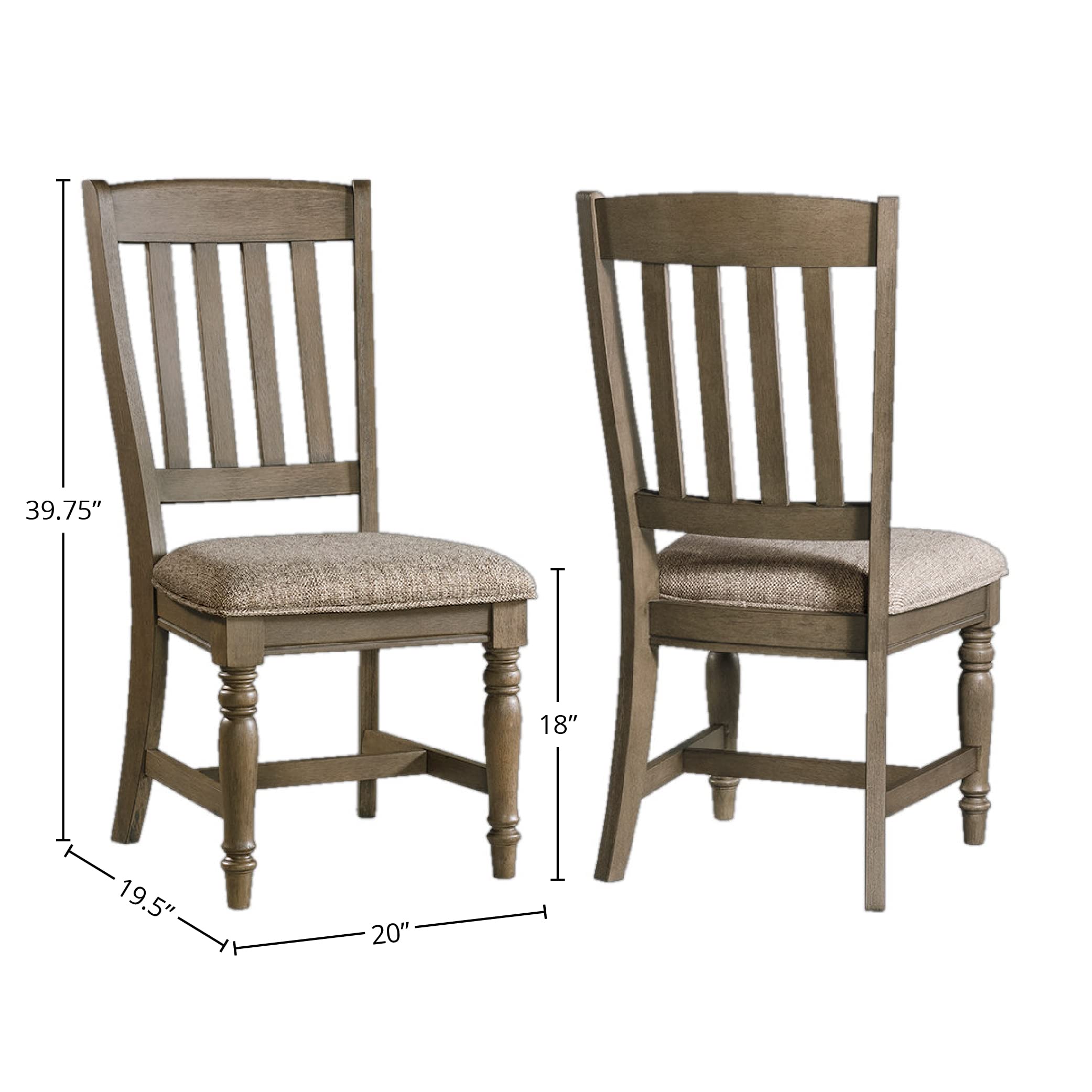 2 Intercon Balboa Park Roasted Oak Slat Back Dining Chairs - Thumbnail 5