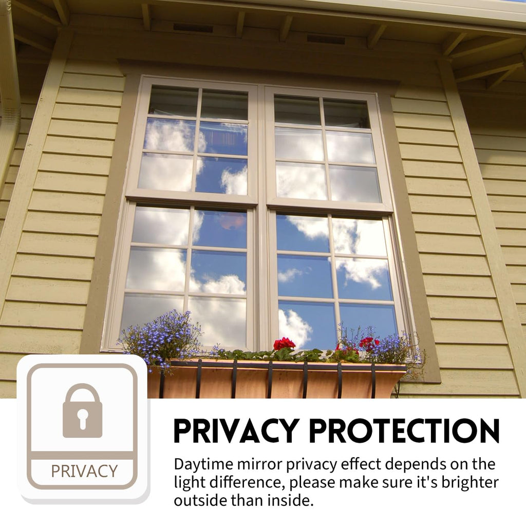 Kespen Window Privacy Film One Way Daytime Privacy Static Cling Sun Blocking Anti Uv Reflective Window Tint For Home And Office,