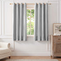 Bulbul Velvet Curtains 63 Inch Length For Living Room Modern Light Grey Window Drapes Darkening Grommet Curtains For Bedroom 2 P