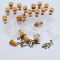 CTKcom 50pcs 0.5ml-extra Mini Tiny Clear Glass Jars Bottles with 50pcs Cork Stoppers and 50pcs Eye Screws, Glass Bottles for Dec