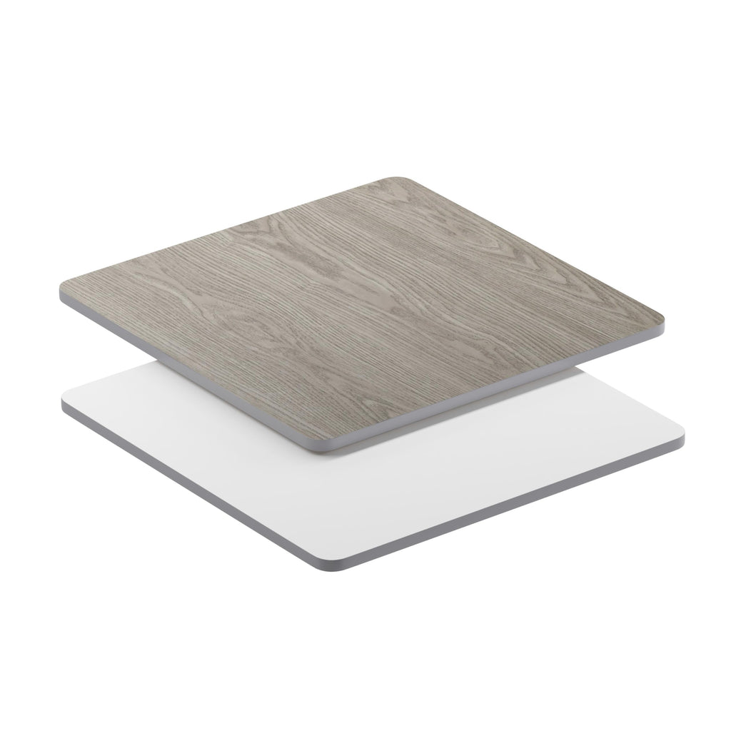 Flash Furniture Glenbrook 36' Square Table Top With White Or Gray Reversible Laminate Top (Pack Of 1)