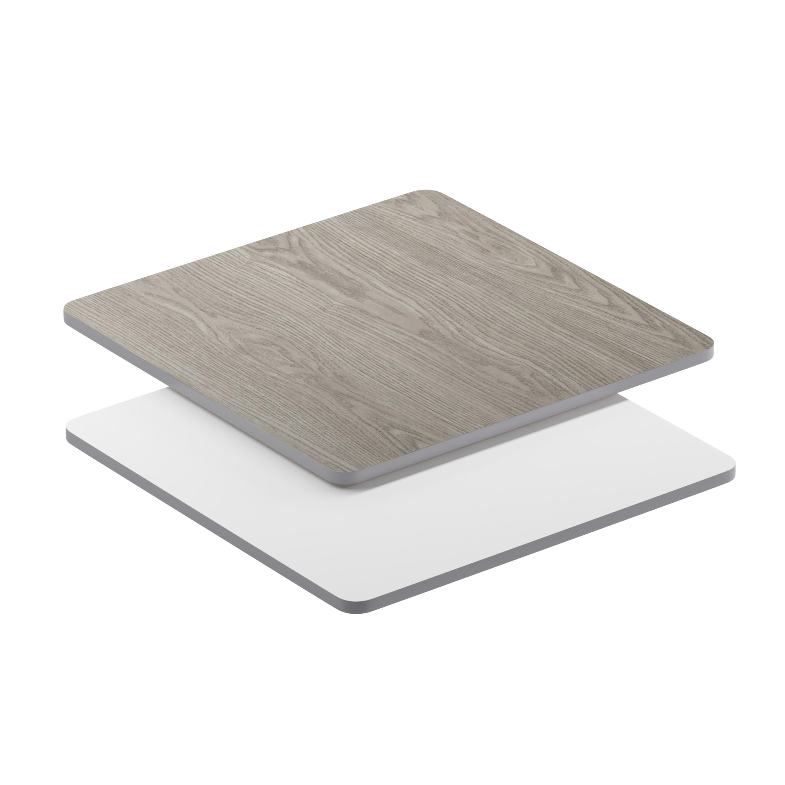 Flash Furniture Glenbrook 36' Square Table Top With White Or Gray Reversible Laminate Top (Pack Of 1)