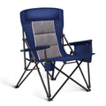 ALPHA CAMP Heavy Duty High Back Camping Chairs with Cup Holder Oversized Folding Chair Outdoor Chair with Headrest,Lawn with Sid