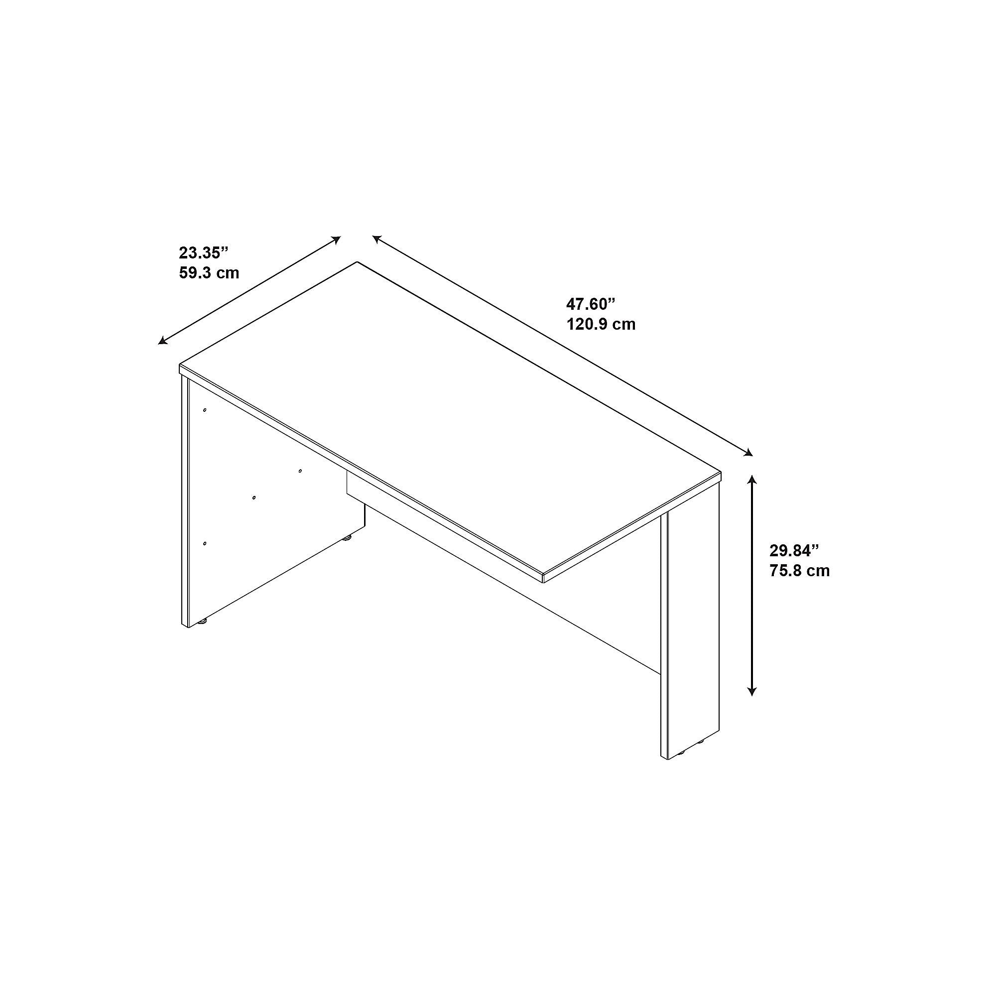 Bush Furniture Wc12924 Westfield 48Wx24D Return Bridge Mocha Cherry
