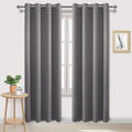 Dwcn Grey Blackout Curtains For Bedroom, Room Darkening Thermal Curtains 84 Inches Long, Solid Grommet Curtains Drapes For Livin