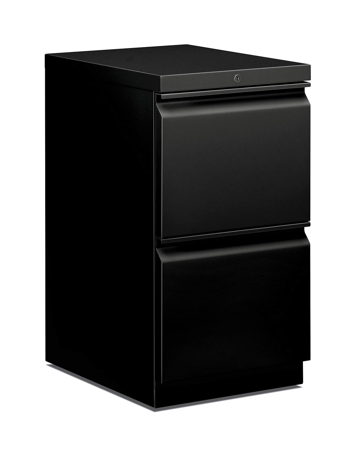 Hon Mobile Pedestal File, Storage Pedestal With 2 File Drawers, 15&quot;D, Black (Hbmp2F)