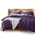 Nestl Purple Duvet Cover King Size - Soft Double Brushed King Duvet Cover Set, 3 Piece, With Button Closure, 1 Duvet Cover 104X9