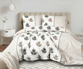 Laying Style400Tc 1 Reversible Comforter Double King Size90 X 100 Both Side Same Print 1 Bedsheet King Size 90 * 100 Inches And 