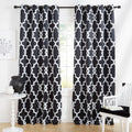 Exclusive Home Curtains Ironwork Sateen Woven Room Darkening Blackout Grommet Top Curtain Panel Pair, 52''x96'', Black