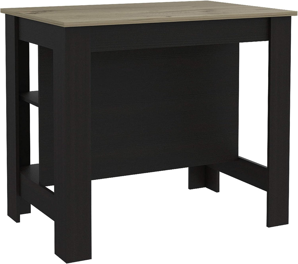 Delos 40Kitchen Island Black-Light Oak